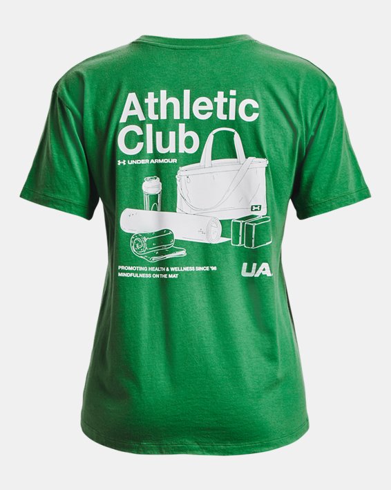 Women's UA Vintage Athletic Club Short Sleeve, Green, pdpMainDesktop image number 5